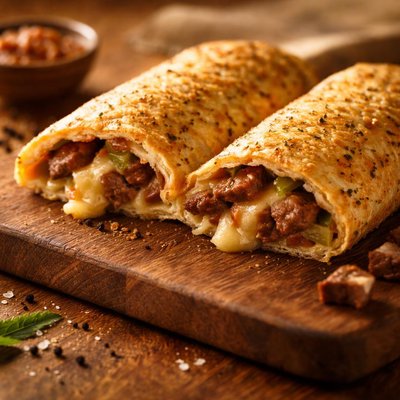 Steak and cheese hot pocket