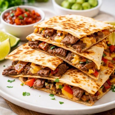 Steak and cheese quesadilla