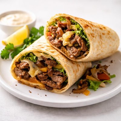 Steak and cheese wrap
