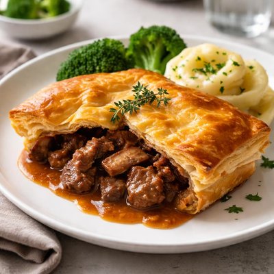 Steak and mushroom pie