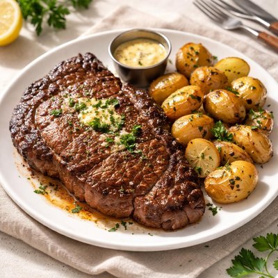 Steak and potato
