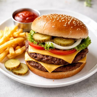 Steak and shake burger
