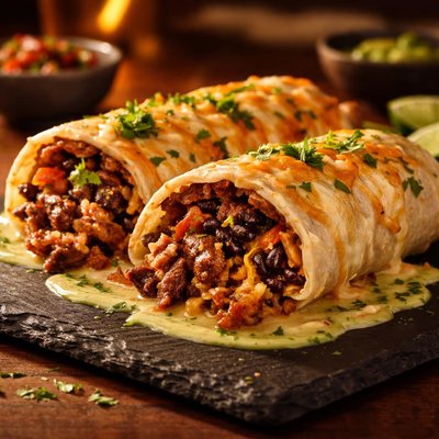 Steak burrito suiza