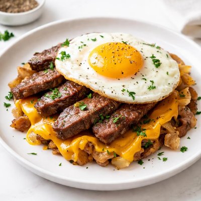 Steak egg and cheese