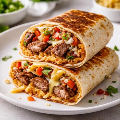 Steak grilled cheese burrito