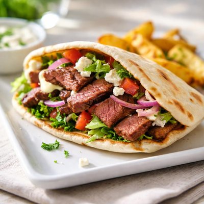 Steak pita sandwitch