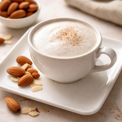 Steamed almond milk