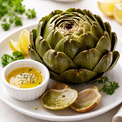 Steamed artichoke