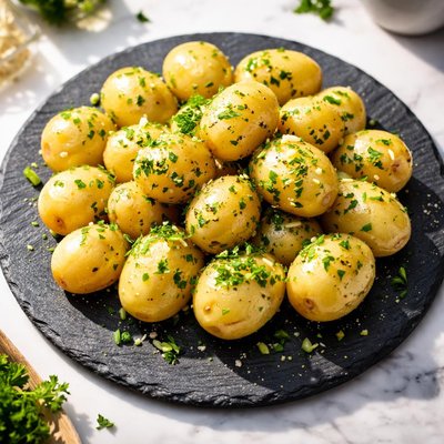 Steamed baby potatoes