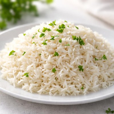 Steamed basmati rice