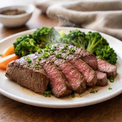 Steamed beef steak