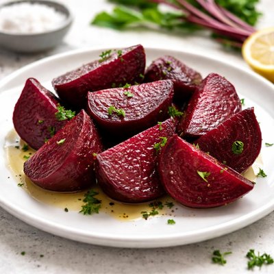 Steamed beetroot
