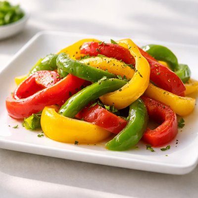 Steamed bell pepper