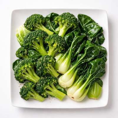 蒸西兰花和白菜