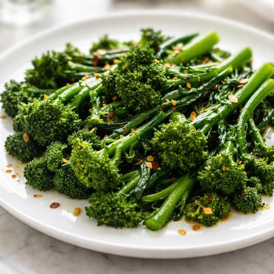Steamed broccoli rabe