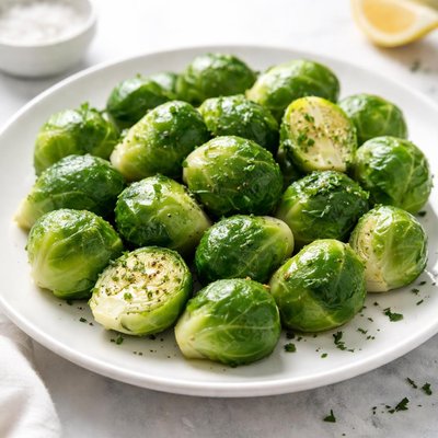 Steamed brussel sprouts