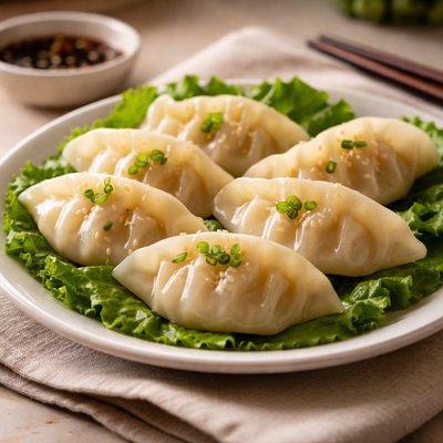 Steamed chicken gyoza