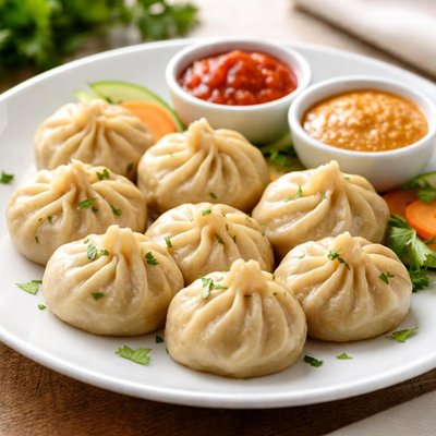 Steamed chicken momo