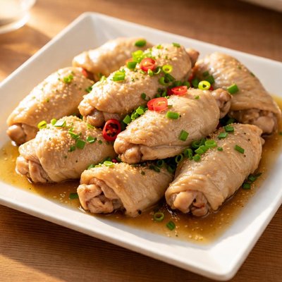 Steamed chicken wings