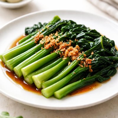 Steamed chinese broccoli