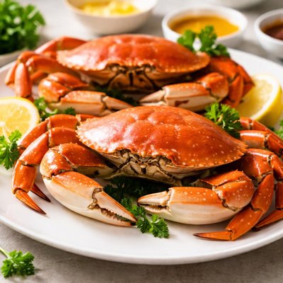 Steamed crab