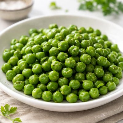 Steamed green peas