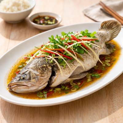 Steamed grouper