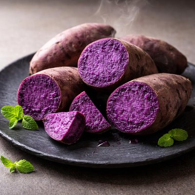 Steamed hawaii purple yam