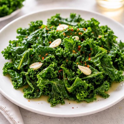 Steamed kale