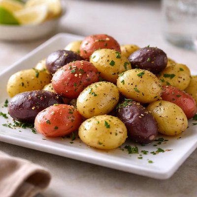 Steamed mini potatoes