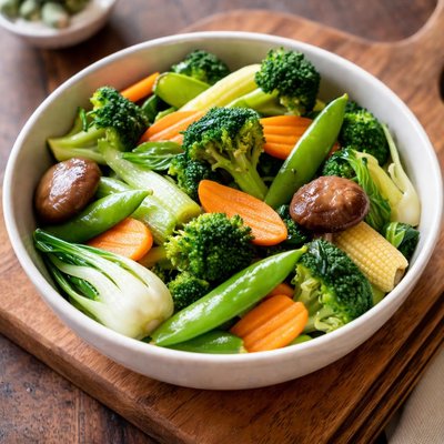 Steamed mixed chinese vegetables