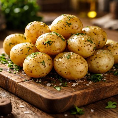 Steamed new potatoes