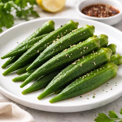 Steamed okra