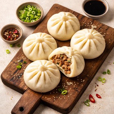 Steamed pork bao