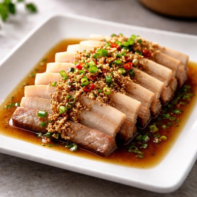 Steamed pork belly