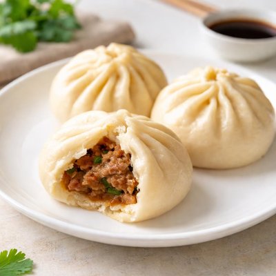 Steamed pork bun