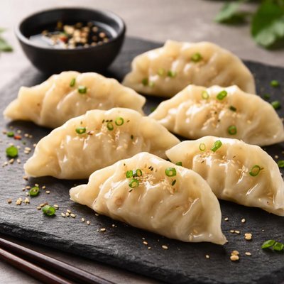 Steamed potstickers with pork