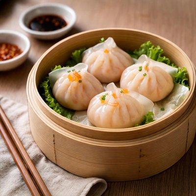 Steamed prawn dumplings