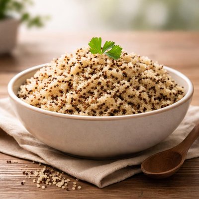 Steamed quinoa