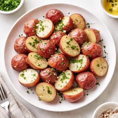 Steamed red potatoes