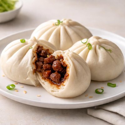 Steamed roast pork buns