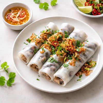 Steamed rolled rice pancake