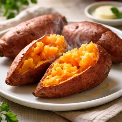 Steamed sweet potato