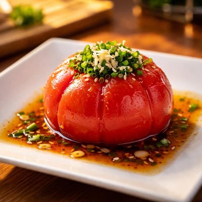 Steamed tomato