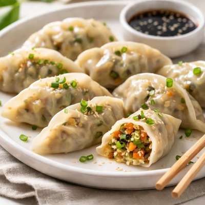Steamed vegetable dumplings