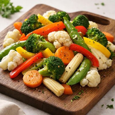 Steamed vegetable medley