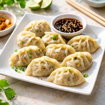 Steamed vegetarian mandu