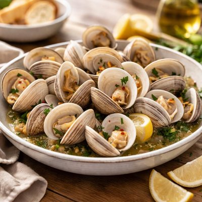 Steamed white clam