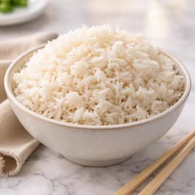 Steamed white jasmine rice