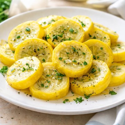 Steamed yellow squash